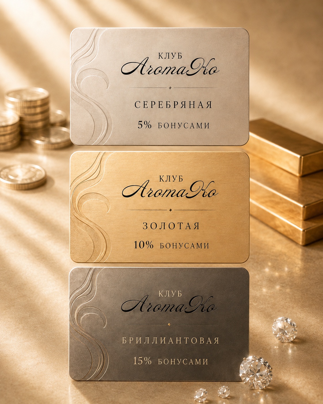 Карты клуба AromaKo для мобильной версии