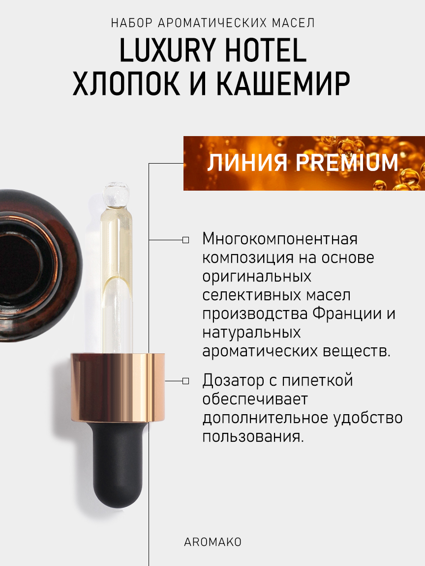 Подарочный набор аромамасел «Хлопок и Кашемир», 2 × 5 мл