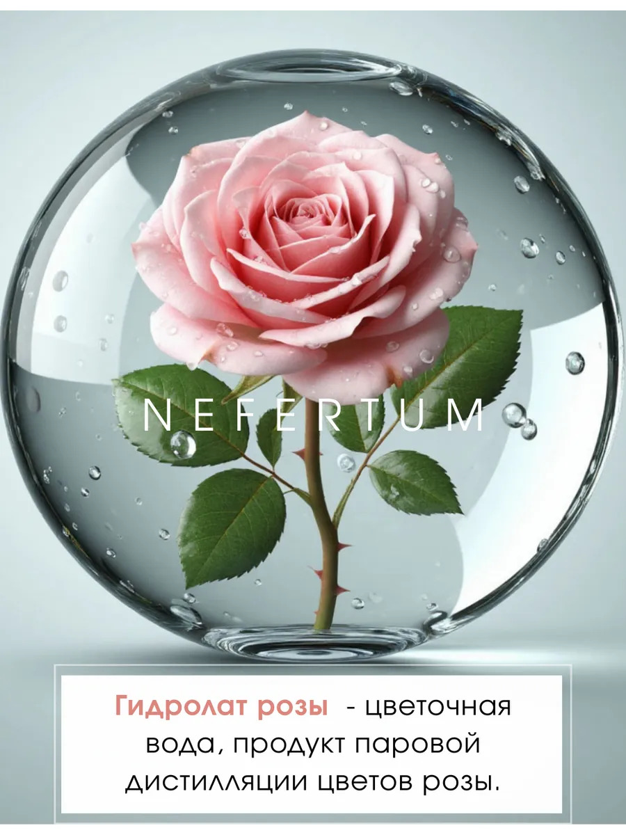 Натуральный гидролат Розы для лица, тела и волос