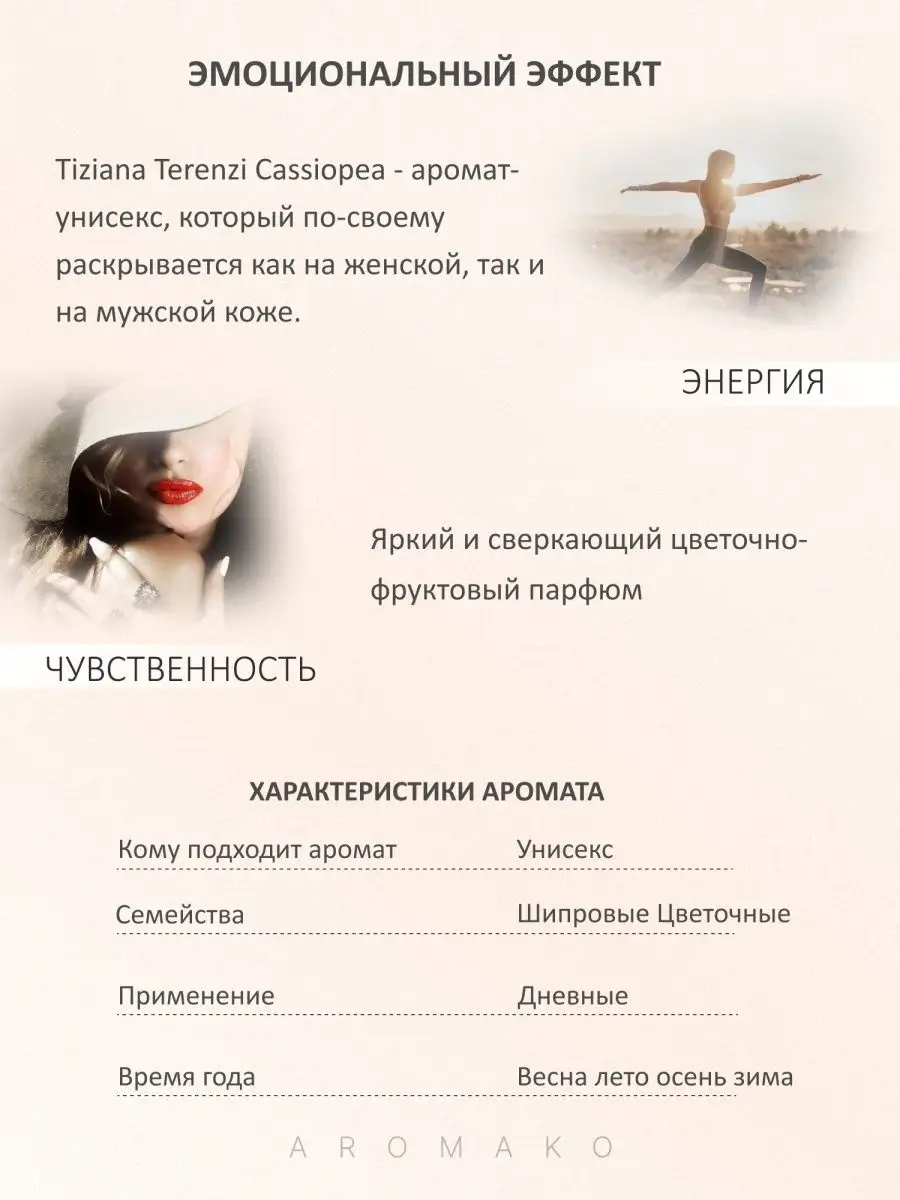 Масляные духи — по мотивам Tiziana Terenzi CASSIOPEA, 3 мл