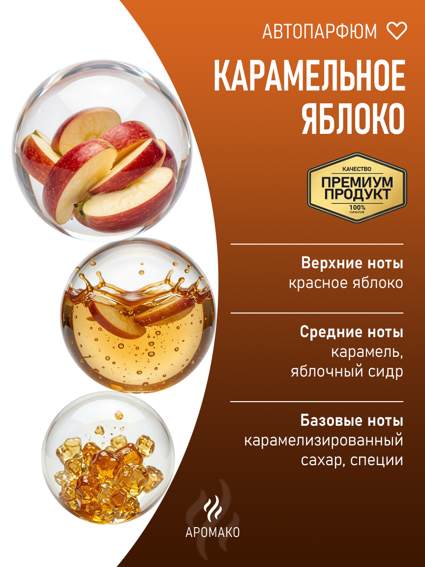 Подвесной автопарфюм «Карамельное Яблоко» — 8 мл