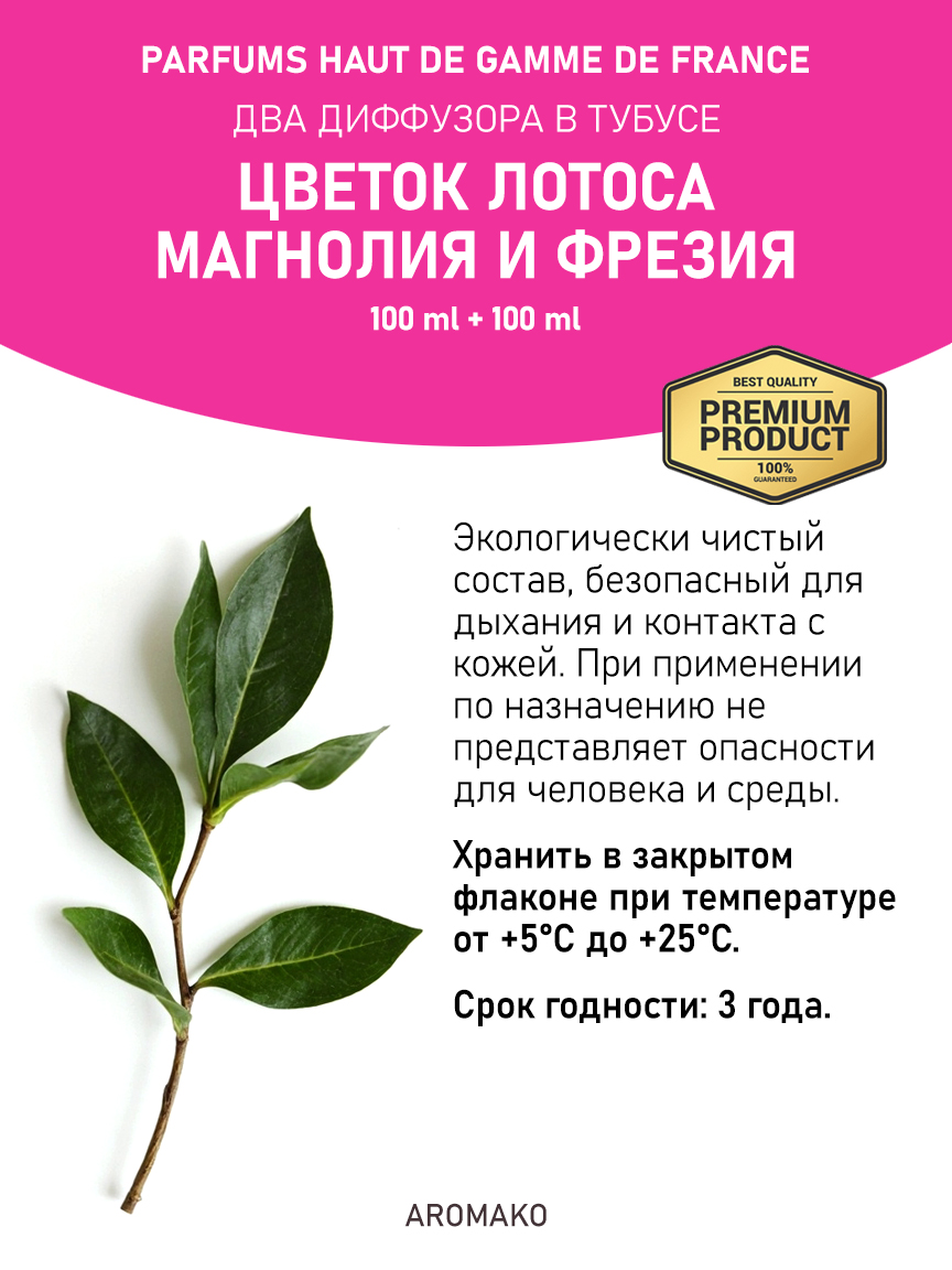 Набор аромадиффузоров AromaKo «Цветок Лотоса + Магнолия и Фрезия»