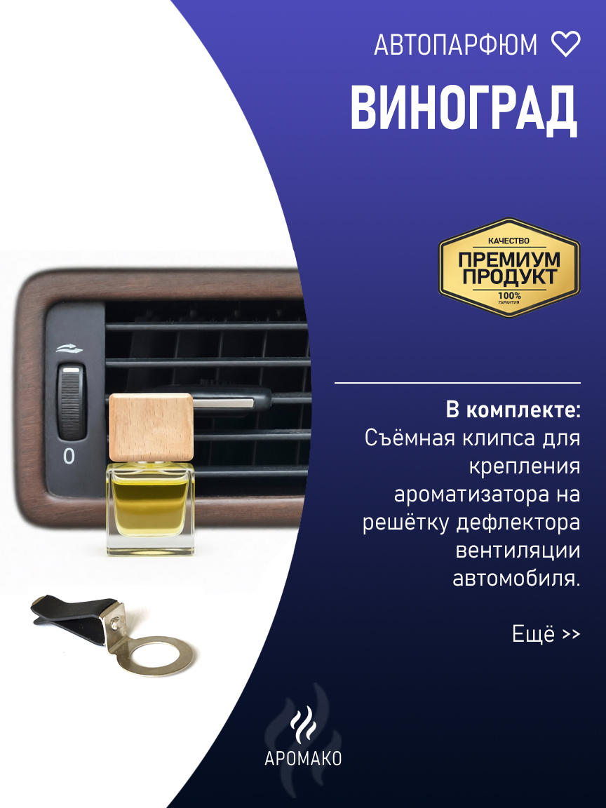 Подвесной автопарфюм «Виноград» — 8 мл