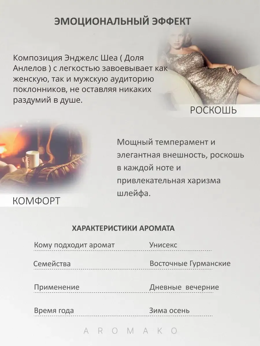 Парфюм — по мотивам ПО МОТИВАМ КРЫЛЬЯ АНГЕЛА ANGELS' SHARE, 15 мл