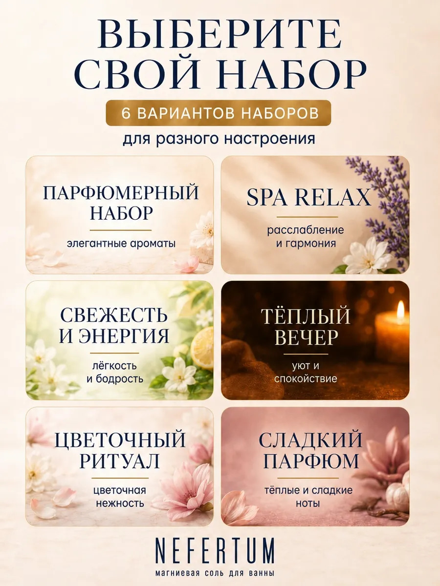Магниевая соль Эпсом для ванны подарочный набор 4х100 г