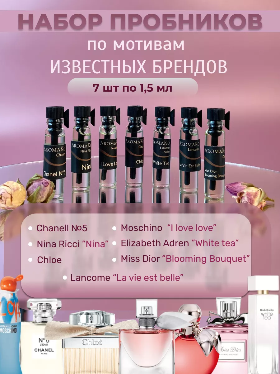 Духи набор пробников стойкие 6