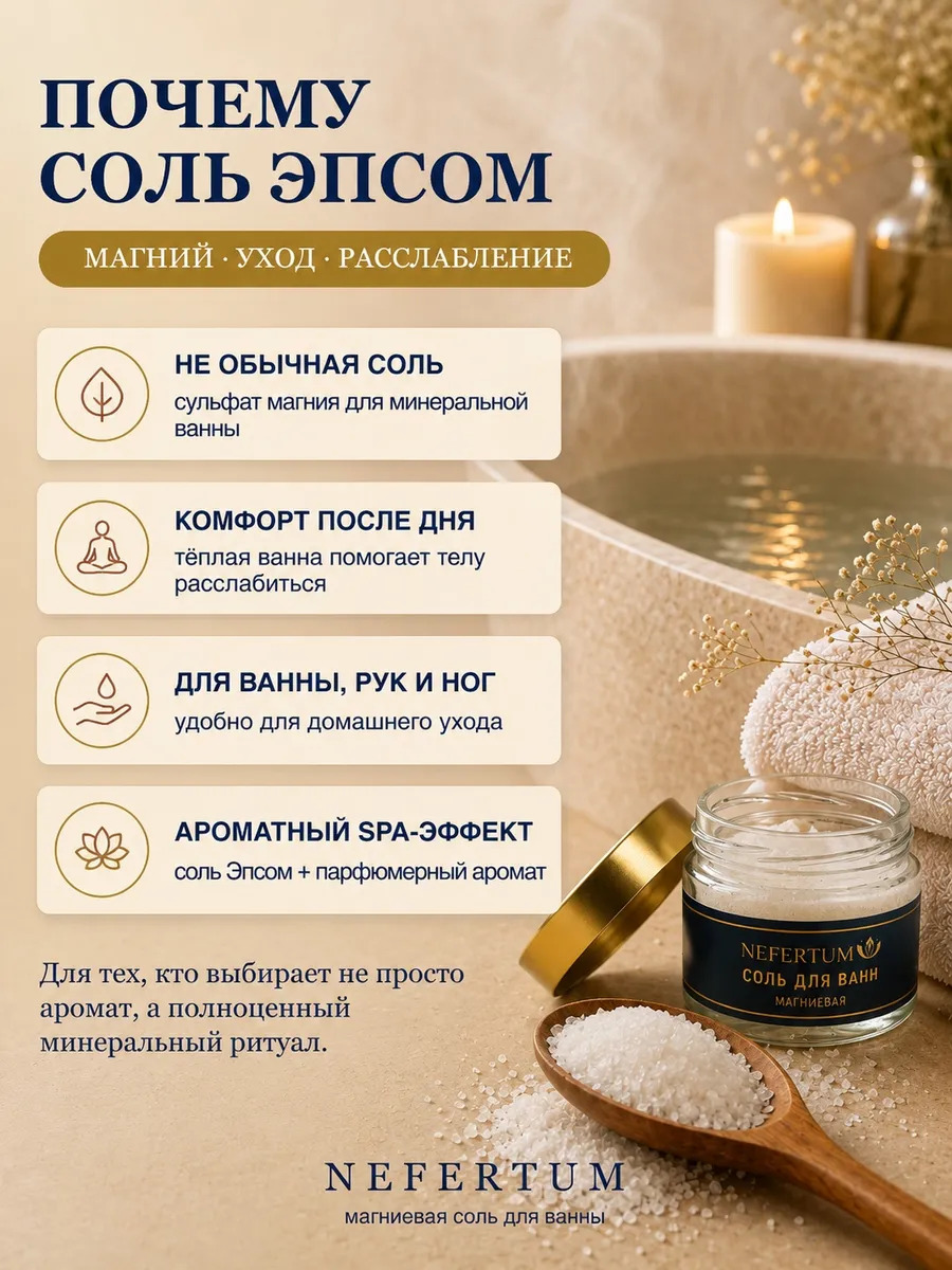 Магниевая соль Эпсом для ванны подарочный набор 4х100 г